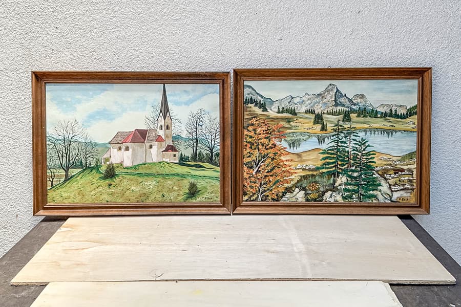 2 Öle auf Hartfaser, signiert